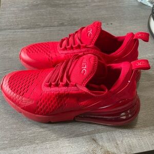 Air Max 270s. Red. Size 6.5Y.